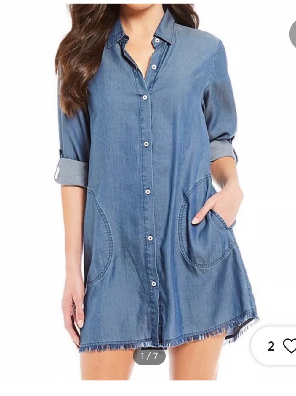Tommy Bahama Chambray Boyfriend Shirt Dress NWOT